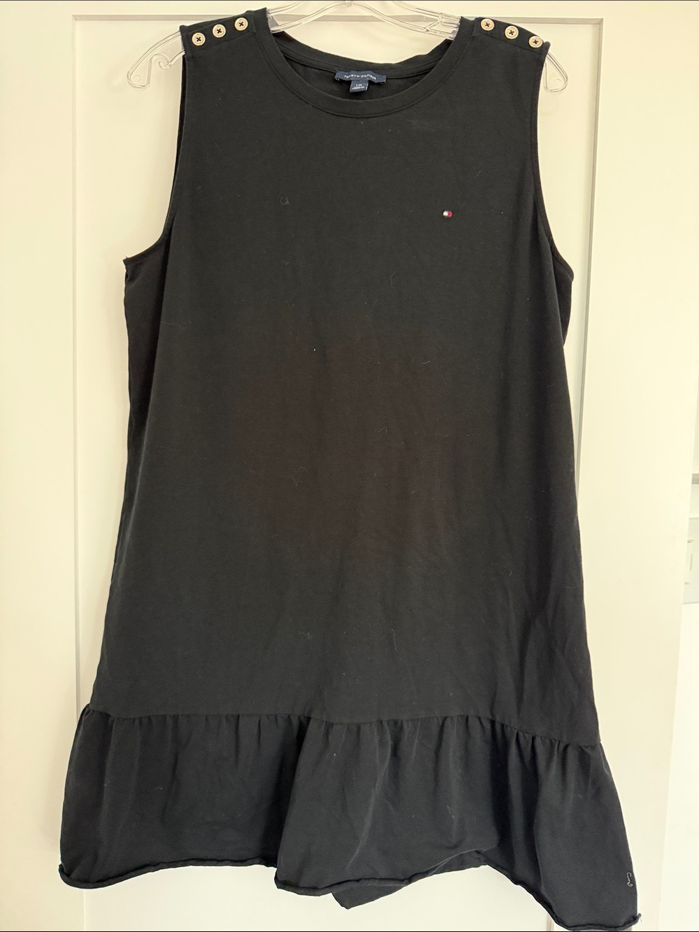 Tommy Hilfiger Cotton Black Dress - size large. NWOT